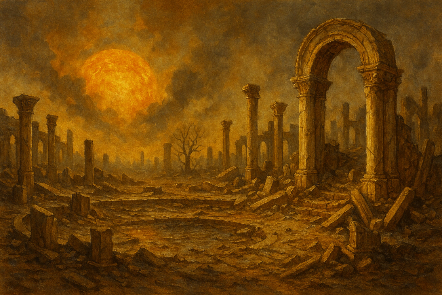 Ruins of the Temple of Life in the plane of Aridacea.